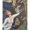 الرسم التصويري منمنمة فارسية الأصلي: أكريليك على الكرتون - الفتاة والفينيق