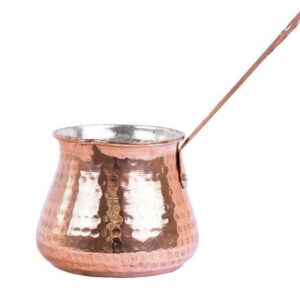 إبريق قهوة تركي نحاسي – مطرز تقليدي، ألماس
