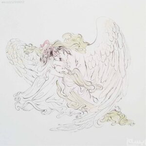 الرسم التصويري منمنمة فارسية الأصلي: ألوان مائية – الملاك ذو القلب المكسور