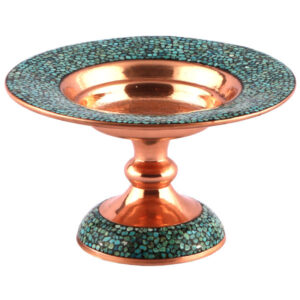 Turquoise Inlaid Iranian Candy Dish Model Goharan