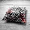 الوسائد المطبوعة بالخط الإيراني على القماش المخملي المطبوع (مجموعة من 2)