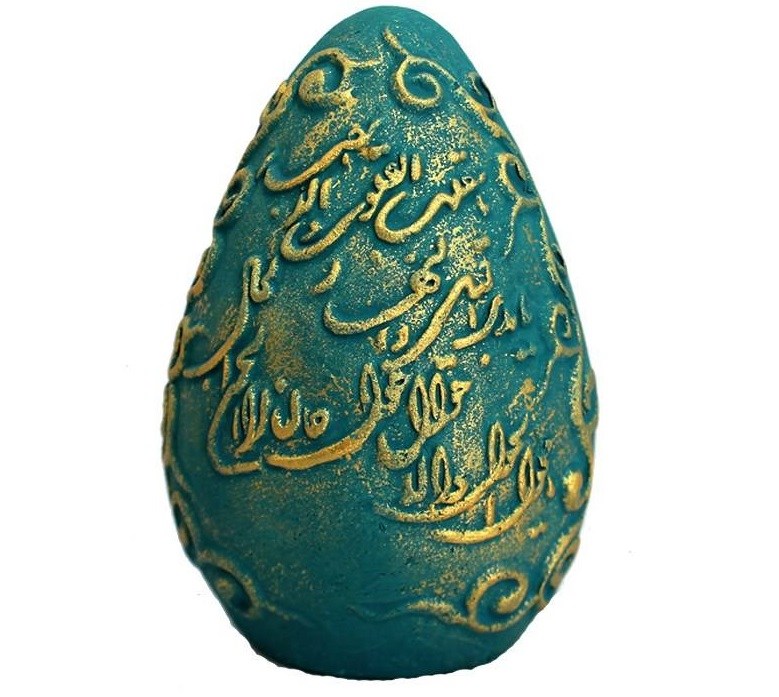 Elegant Pottery Haftseen Eggs for Nowruz Iranian New Year Patineh