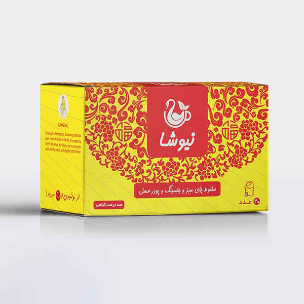 شاي أخضر بنكهة الجينسنغ والعسل من نیوشا