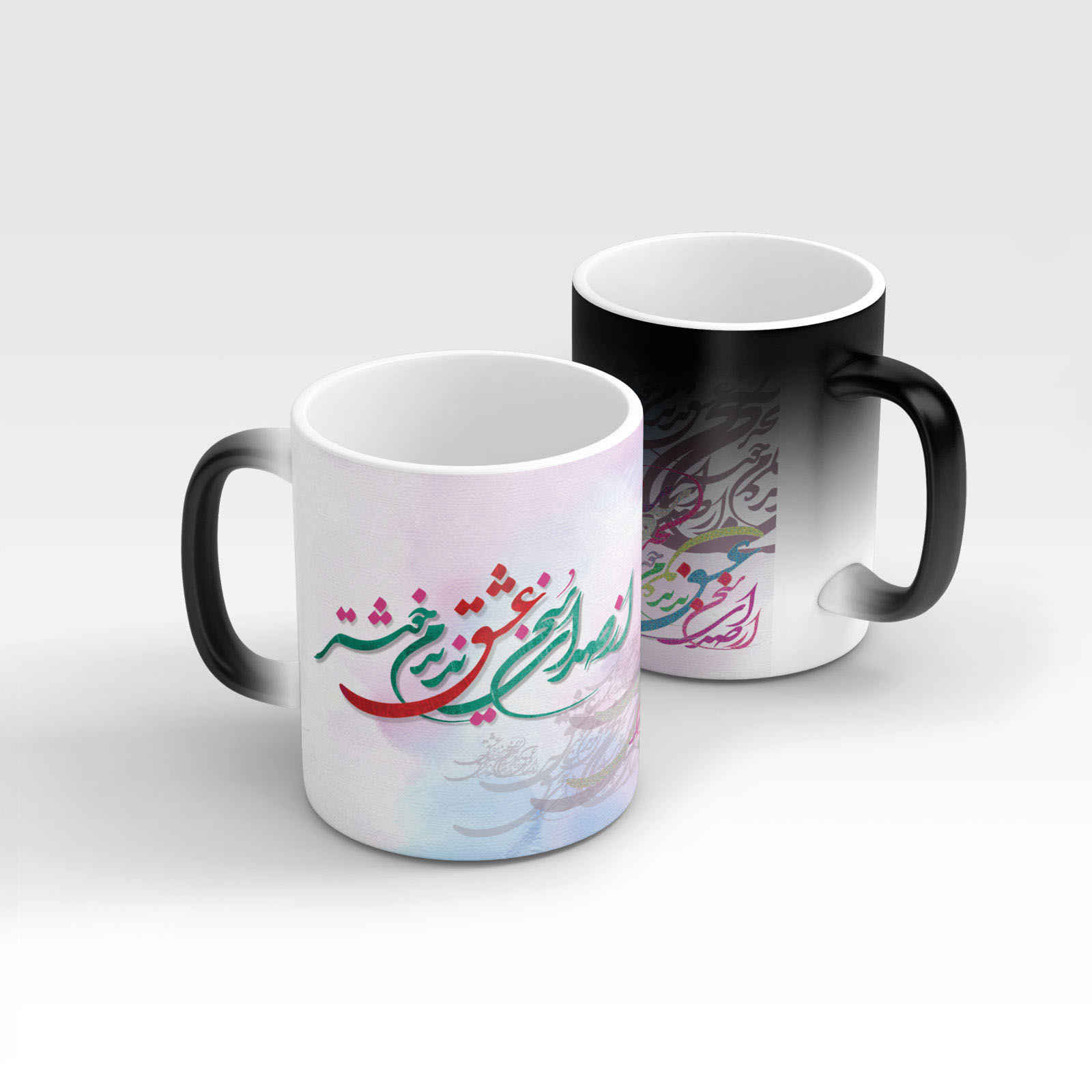كوب قهوة سيراميكي إيراني - خط شعر حساس للحرارة