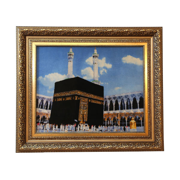 سجادة حائط إسلامية معقودة يدوياً الكعبة