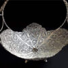 Iranian Malileh-Kari Silver Fruit Bowl Model Kashkul