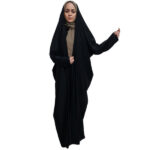 شادر إسلامي عربي أسود حجاب للنساء والصلاة – تشادر