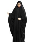 شادر إسلامي عربي أسود حجاب للنساء والصلاة