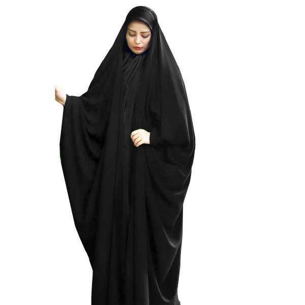 شادر إسلامي عربي أسود حجاب للنساء والصلاة