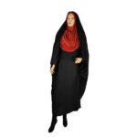 شادر إسلامي عربي أسود حجاب للنساء والصلاة