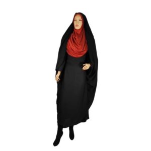 شادر إسلامي عربي أسود حجاب للنساء والصلاة