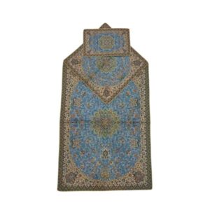 سجادة الصلاة الإيرانية من الطرمه الفاخرة الساجدة الإسلامية الزرقاء