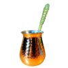 إبريق قهوة تركي نحاسي - مطرز تقليدي، رويال