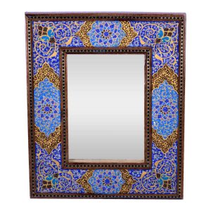 مرآة خشبية إيرانية – تصميم إسلامي خاتمكار