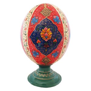 بيض النعام الزخرفي الإيراني المزخرف يدويًا