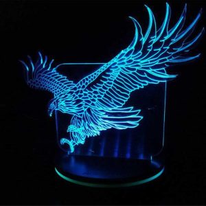 مصباح LED ثلاثي الأبعاد نسر