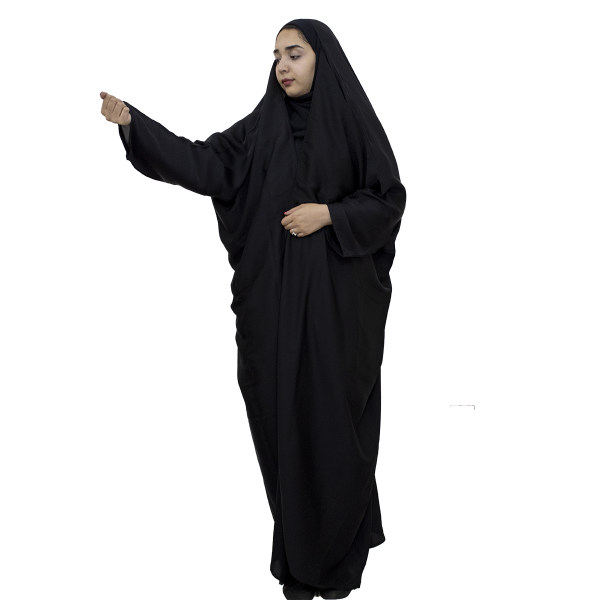 شادر حجاب إسلامي عربي أسود بكم للنساء للصلاة – زوهت