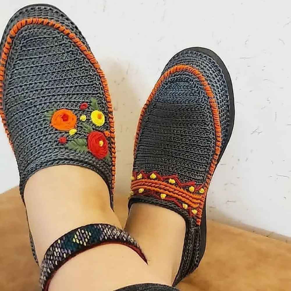 حذاء جيوة الإيراني - أحذية يدوية الصنع وقابلة للتنفس باللون الرمادي