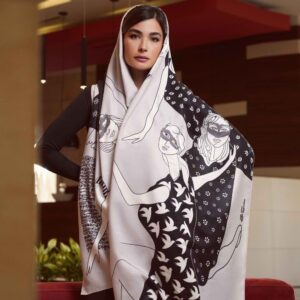 وشاح مطبوع للنساء فني وخفيف الوزن إهربان