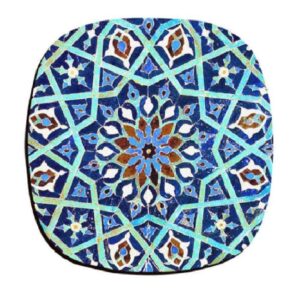 مجموعة كوسترات مع تصميم فني مستوحى من الفيروز الفارسي