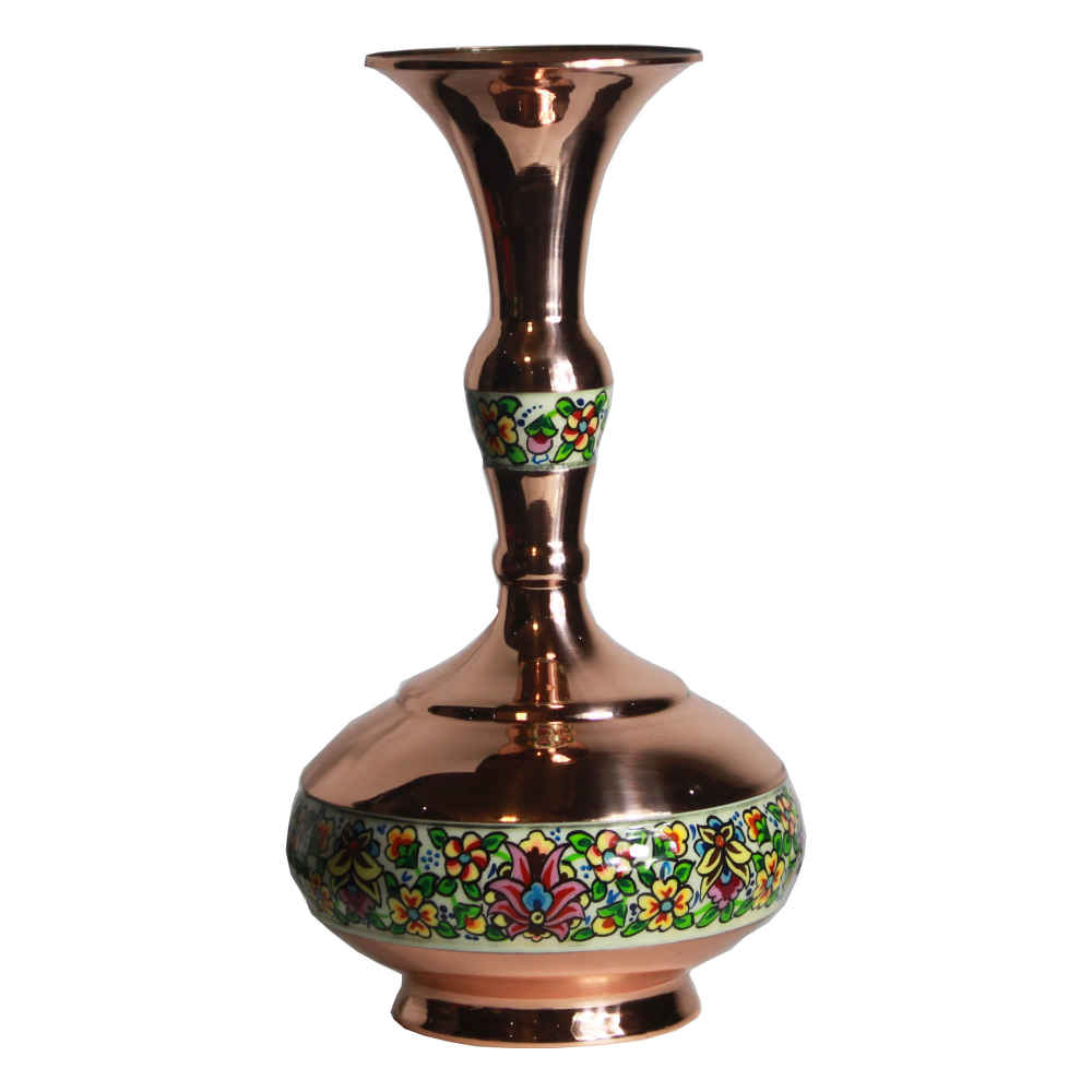 مزهرية نحاسية زخرفية بميناكاري إيراني پارسا