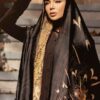 وشاح إيراني مطبوع من الحرير مزدوج الوجهين بنقش خط فني قصيدة