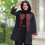 مجموعة مانتو إيراني مع بنطلون موديل تراثي
