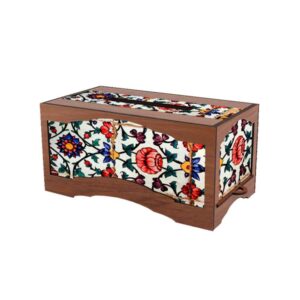 غطاء علبة مناديل خشبي ريفي – دلارا