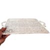 Iranian Malileh Kari Silver Tray Dish Model Javid
