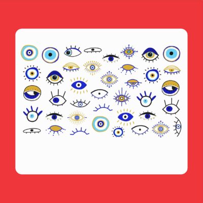 ملصقات أظافر عين الحسد – تصميم عين نظر