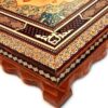 ساعة حائط إيرانية خشبية يدوية - فن خاتم، تذهيب