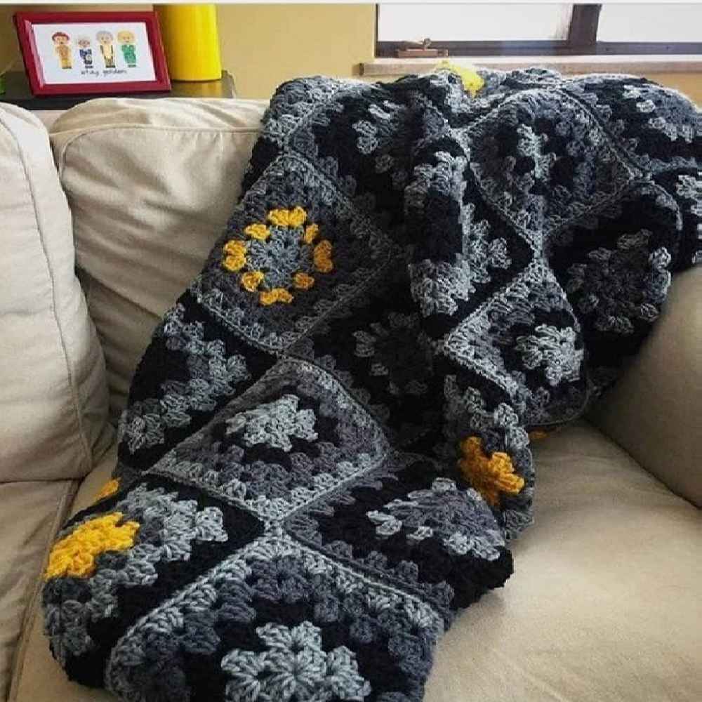 لحاف كروشيه للكنبة والسرير بوهو متقلب سبند