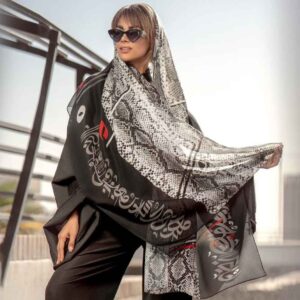 وشاح إيراني مطبوع فني وخفيف الوزن گنجي