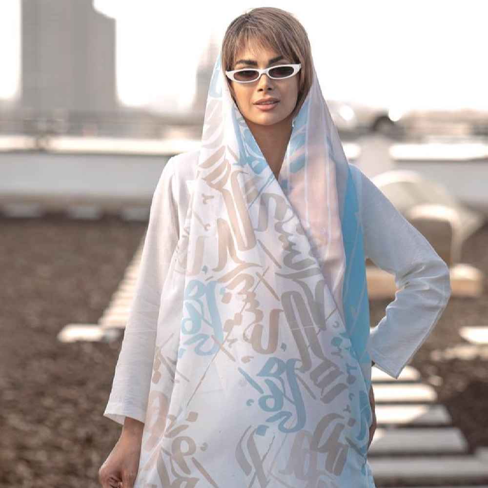 وشاح إيراني مطبوع فني وخفيف الوزن فال