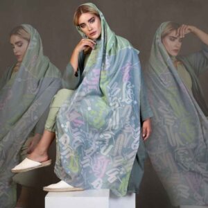 وشاح إيراني مطبوع فني وخفيف الوزن هرگز