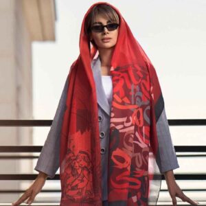 وشاح إيراني مطبوع فني وخفيف الوزن بيتا