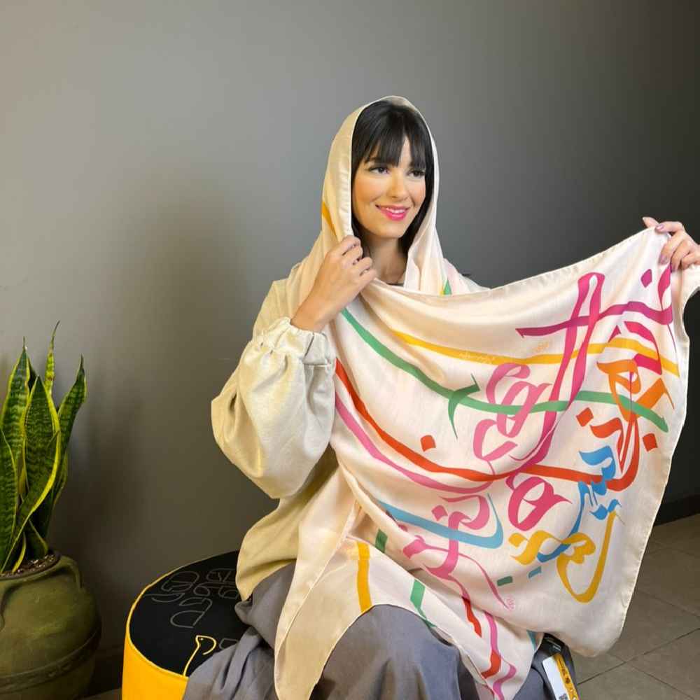 وشاح إيراني مطبوع فني وخفيف الوزن دل