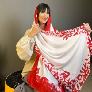 وشاح إيراني مطبوع فني وخفيف الوزن مجنون