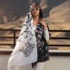 وشاح إيراني مطبوع فني وخفيف الوزن پرستو
