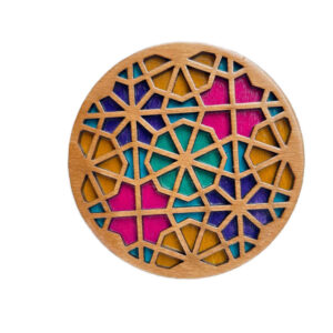 کوستر هندسي خشبي بتصميم سارة (×٢)