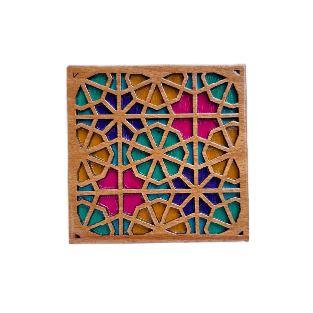 کوستر هندسي خشبي بتصميم تارا (×٢)