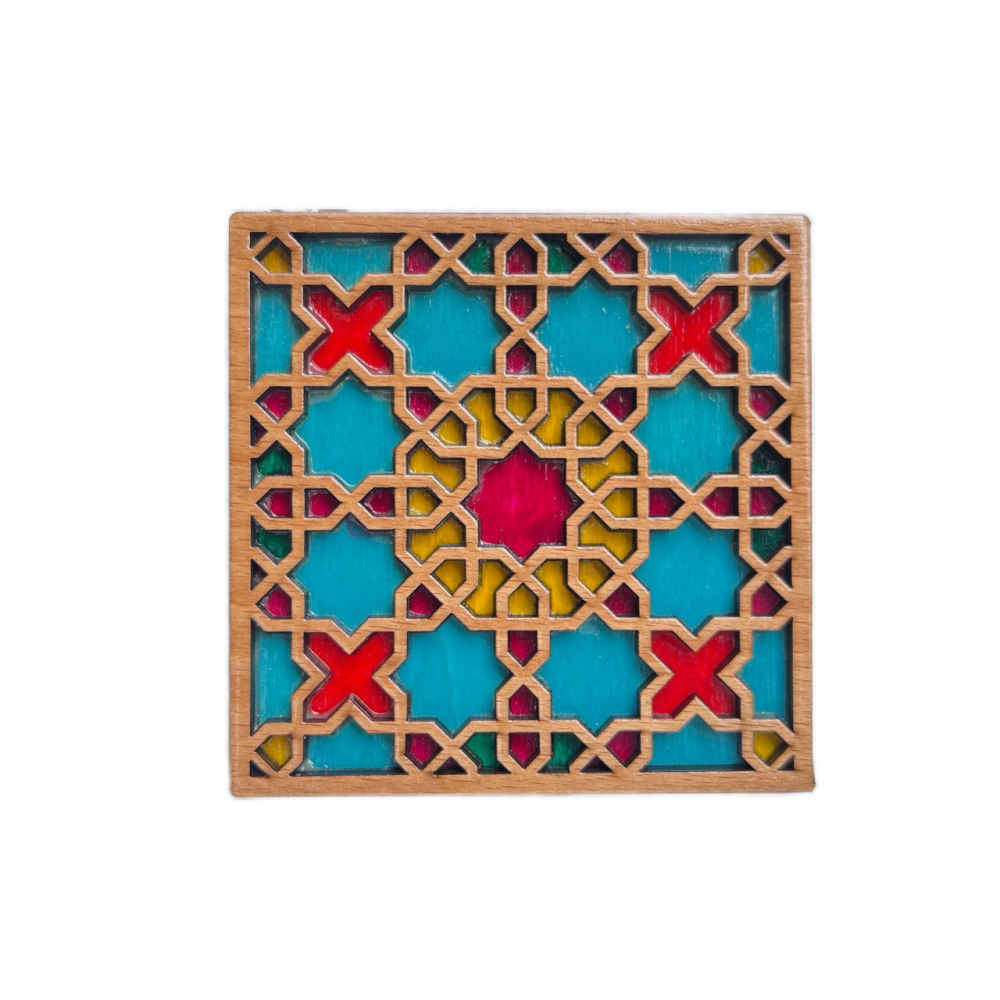 کوستر هندسي خشبي بتصميم تينا (×٢)