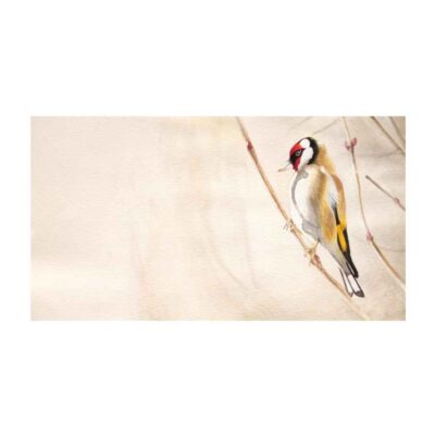 الرسم التصويري الزيتي الواقعي الأصلي على الورق المقوى – طائر