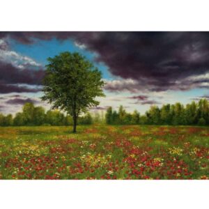 الرسم التصويري الزيتي الفني الأصلي – منظر ربيعي