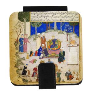 مرآة جيب بنقشة نكار مستوحاة من الفن الإيراني