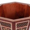 سلة نفايات خشبية إيرانية – نقش خاتمكاري زهور
