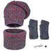 طقم قبعة وشال محبوك للنساء - نموذج فراح