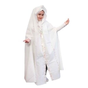 شادر صلاة إسلامي أبيض للبنات موديل نسيم