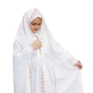 شادر صلاة إسلامي أبيض للبنات موديل ياسمين