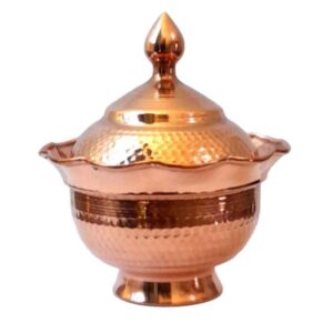 وعاء سكر إيراني نحاسي مصنوع يدويًا – محفور سروين